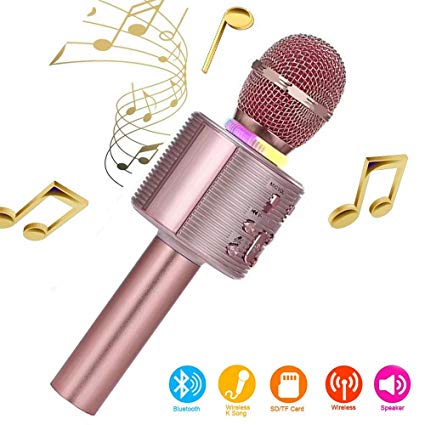 Wireless Karaoke Machine for Party Singing，Karaoke Microphones for Kids Compatible with Android and iOS Device for Home KTV Outdoor，18th Birthday Gifts For Girls