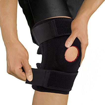 Knee Brace Support, Biewoos Open Patella Stabilizer with Non Slip Comfort Neoprene Sleeve Cap-Knee Protector, for Meniscus Tear, Arthritis, ACL, Joint Pain, Strain, Best Stabilizer Wrap for Weight Lifting, Running, Basketball, Squats & Workouts, for Men, Women - XL （11.65"-22.8" ）