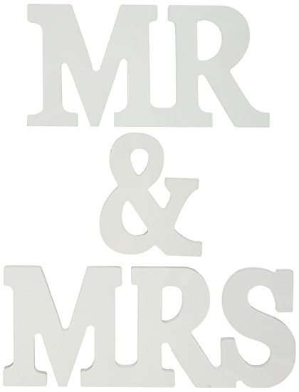 OliaDesign Mr and Mrs Wooden Letters Wedding Decoration/Present