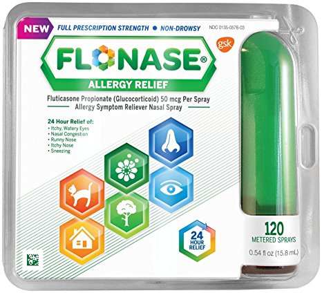 Flonase Allergy Relief Nasal Spray, 120 Count Pack of 2 , Flonase-jp