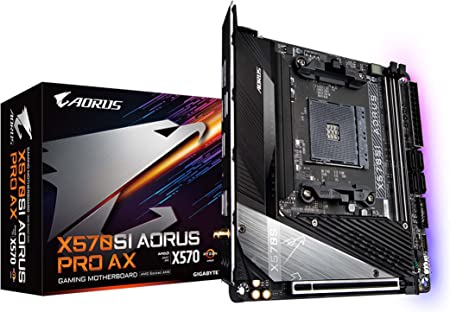 GIGABYTE X570SI AORUS PRO AX(AMD Ryzen 3000/ X570S/ PCIe 4.0 SATA/ 6Gb/s/USB 3.1/ Mini-ITX/Gaming Motherboard)