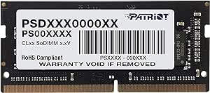 Patriot Signature Line DDR4 8GB (1x8GB) SODIMM Frequency: 2400MHz (PC4-19200) 1.2 Volt