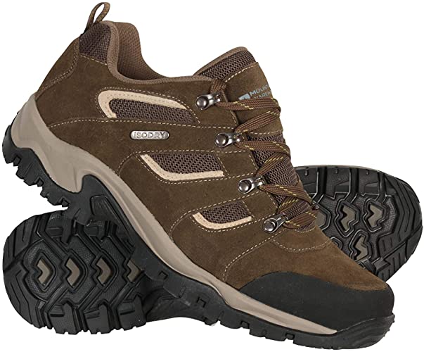 Mountain Warehouse Voyage Mens Waterproof Shoes - Lightweight Hiking Boots, Fast Dry Walking Boots, Eva Midsole, Mesh, Rubber Outsole Running Shoes - for Travelling