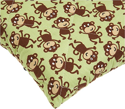 Carters Quilted Woven Playard Fitted Sheet, Monkey (Discontinued by Manufacturer)