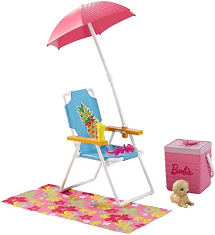 Barbie Beach Picnic Furniture & Accessory Set