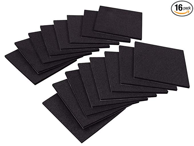 XCEL Neoprene Foam AntiVibration Pads with Adhesive 3 in X 3 in X 1/8 in (16 Pieces)