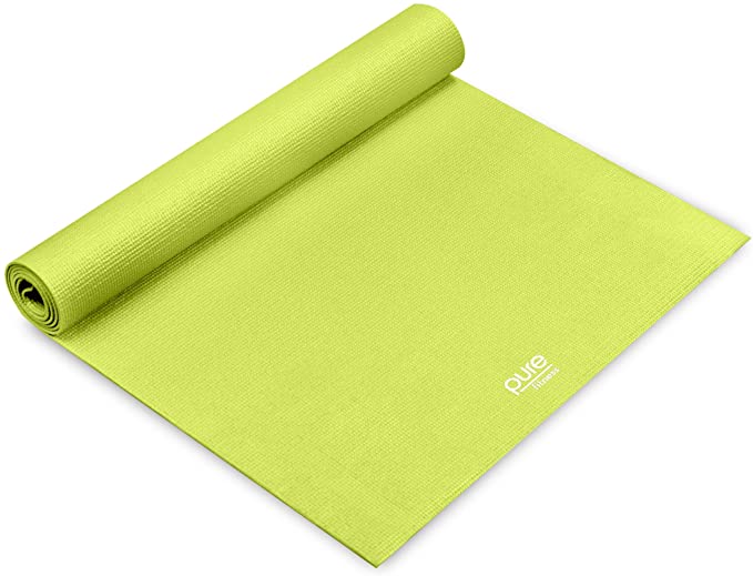 Pure Fitness Non-Slip Exercise Yoga Mat with Carrying Strap, 3.5 mm Thick