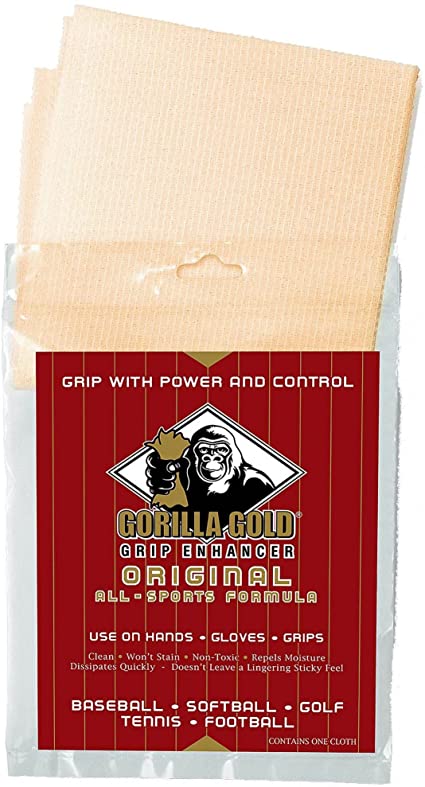 Authentic Sports Shop Gold Gorilla Non-Toxic Natural Grip Enhancer for Sweaty Wet Hands, Gloves, Bats, Clubs, Rackets (Softball, Baseball, Golf, Tennis, Football. Approved for ASA Pitchers)