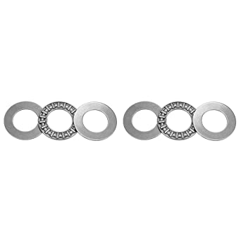 uxcell AXK1730 Thrust Needle Roller Bearings with Washers 17mm Bore 30mm OD 2mm Width 2pcs