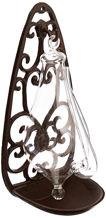 Esschert Design Weather Glass with Cast Iron Filigree Holder