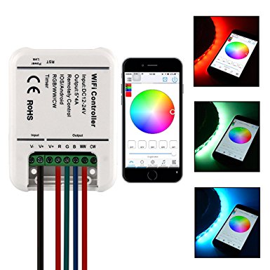 XCSOURCE DC 12-24V iOS Android WIFI Remote 5 Channels Controller For RGB LED Strip LD686