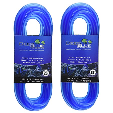 Deep Blue Professional ADB12296 Silicone Air Tubing for Aquarium, (Assorted Colors)
