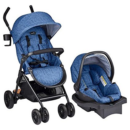 Evenflo Sibby Travel System with LiteMax Infant Car Seat Slate Blue