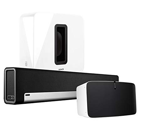 Sonos Entertainment Set with Play:5 Ultimate Wireless Speaker, Playbar & Sub (White)