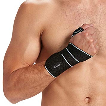 ComfiLife Wrist Brace – Adjustable Compression Wrist Support Wrap – Carpal Tunnel Wrist Brace – Wrist Wraps for Minor Sprains, Workout, Weightlifting, Sleeping, Tendonitis, Arthritis – Fits Both Hands