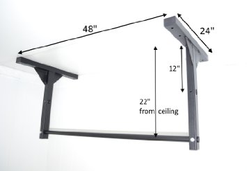 HD Pull Chin Up Bar Ceiling or Wall Mounted Stud Mount (Special Sale)