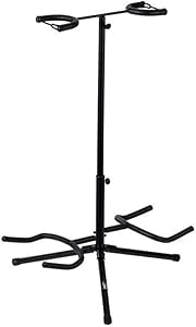 Monoprice Tripod Adjustable Double Guitar Stand - For Use With Electric/Acoustic Guitar & Bass - Stage Right Series