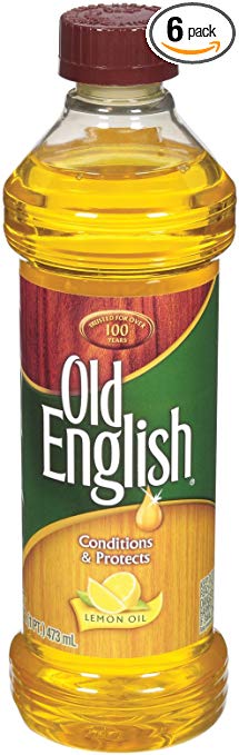 Old English Conditions & Protects Wood Furniture Polish, Lemon Oil 16 oz ( Pack of 6)
