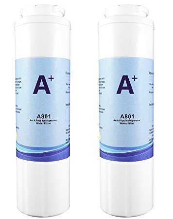 2-Pack A Plus UKF8001 Maytag, UKF8001AXX, UKF8001P, EDR4RXD1, Whirlpool 4396395, Puriclean II, 469006 Refrigerator Water Filter for Everydrop, Amana, Kenmore, Jenn-Air, Kitchenaid, PUR
