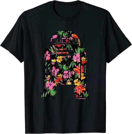 Star Wars Tropical R2-D2 Floral Print T-Shirt