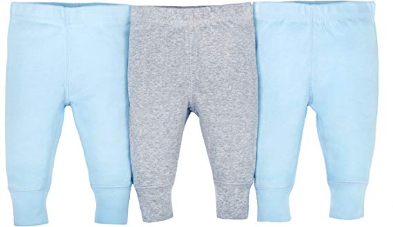 GERBER Baby Boys' 3-Pack Organic Pant