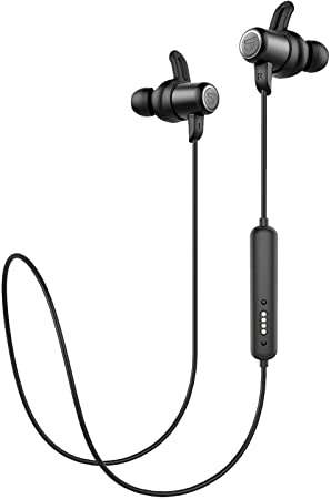 SoundPEATS Q35 HD Bluetooth Headphones IPX8 Waterproof in-Ear Stereo Bluetooth 5.0 Earphones Wireless Earbuds 14 Hours Playtime for Sports，Exercise, Running, Gym, Built-in Mic, CVC 6.0, Magnetic Charger