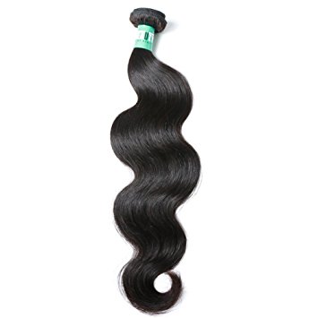 Msbeauty Hair 8"~30" Brazilian Virgin Hair Body Wave 1 Bundles of 20 inch 100g Grade 5A Unprocessed Virgin Human Hair Weave Weft Natural Color Tangle-free
