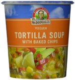 Dr McDougalls Right Foods Vegan Tortilla Soup with Baked Chips 2-Ounce Cups Pack of 6