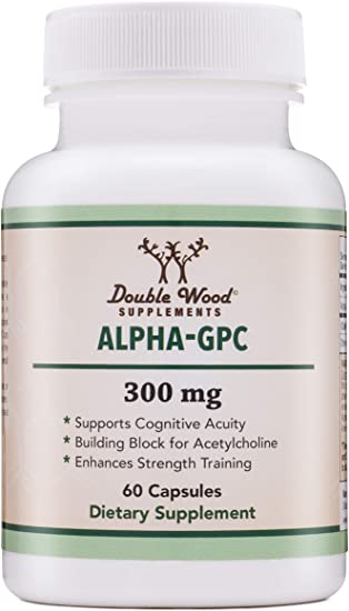 Alpha GPC Choline Supplement (Beginner Nootropic for Brain Support, Focus, Memory, Motivation, and Energy) Pharmaceutical Grade, Made in USA (60 Capsules 300mg)