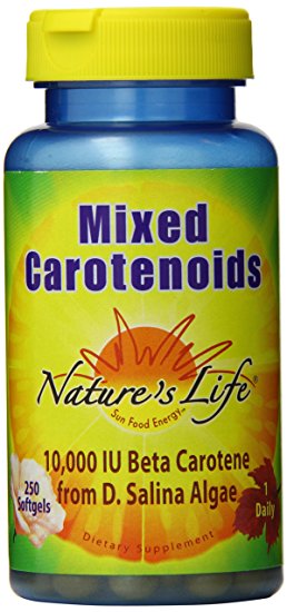 Nature's Life Carotenoids, Natural Mixed, 10,000 IU Softgels, 250 Count