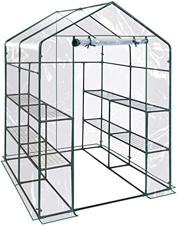 BenefitUSA Outdoor Mini Walk-in Greenhouse for Plants/Flowers/Vegetables House Yard (PVC, 56''x56''x76.7'')