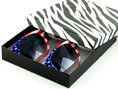 Goson American Flag Wayfarer Spring Hinge Sunglasses Glasses