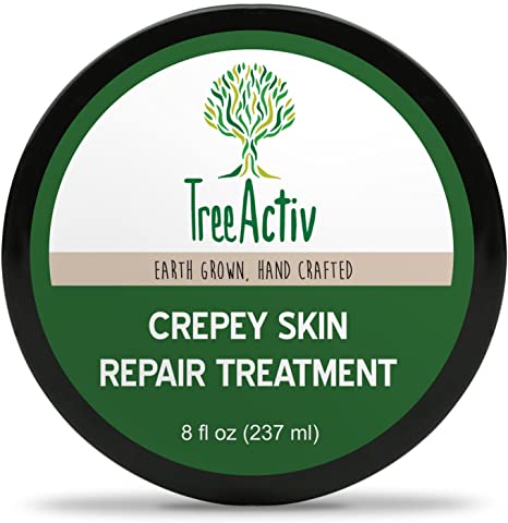 TreeActiv Crepey Skin Repair Treatment | Anti-Aging | Anti-Wrinkle | Organic Ingredients for Face, Neck, Chest, Legs & Arms | Honey, Hyaluronic Acid, Essential Oils, Vitamin E