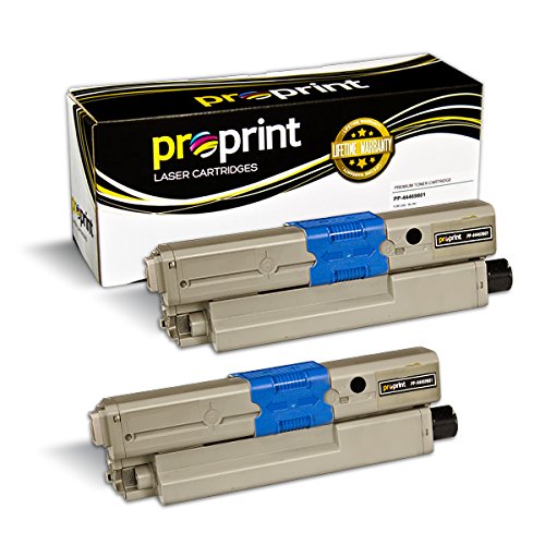 ProPrint (TM) Compatible Oki Data C330 (44469801 44469703 44469702 44469701) Toner Cartridge Set for C310dn C330dn C510dn C530dn MC362w MC562w (2 Black)