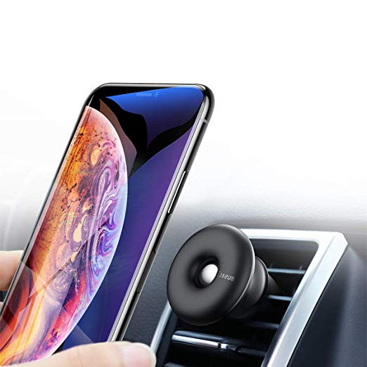 Magnetic Phone Car Mount, Baseus Universal 360°Cell Phone Holder for Car Aire Vent Cell Phone Cradle Mount Compatible with All iPhone Lg and Samsung Note Galaxy Plus Series and More (Black)