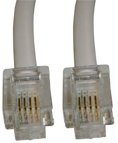 Cabling4Less 10m ADSL Cable - RJ11 to RJ11 - White