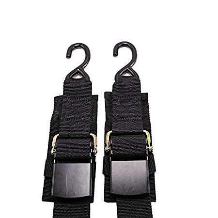 Meili Width 2 inch Length 4 Feet Transom Retractable Ratchet Tie Down Straps with Quick Release Buckle for Boat Trailer, Package of 2