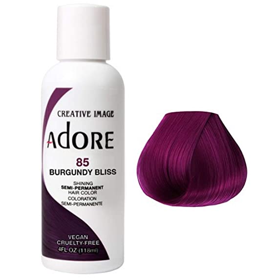 Adore Semi-Permanent Haircolor, 085 Burgundy Bliss, 4 Fl Oz