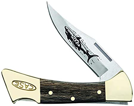 CASE XX WR Pocket Knife Black Staminawood Mako W/Leather Sheath Item #169 - (P 158 L SS) - Length Closed: 4 1/4 Inches