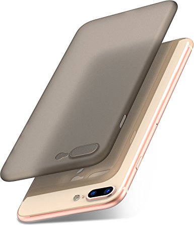 TOZO for iPhone 8 Plus Case, PP Ultra Thin [0.35mm] World's Thinest Protect Hard Case [ Semi-transparent ] Lightweight for iPhone 8 Plus 5.5 inch. [Matte Black]