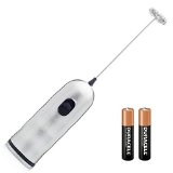 Cafe Luxe Handheld Milk Frother Latte Maker and Drink Mixer - With 25-Recipe eBook and Batteries