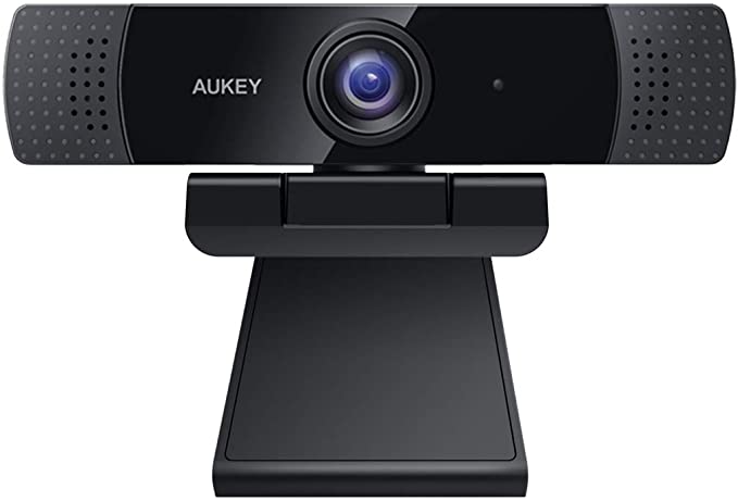 AUKEY 1080p Webcam with Noise Reduction Stereo Microphones, Full HD USB Computer Camera for PC/Laptop/Desktop Video Calling & Conferencing
