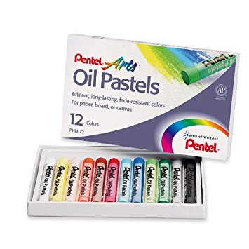 Pentel Arts Oil Pastels, 12 Color Set (PHN-12)