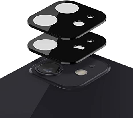 Caseology Lens Protector Compatible with iPhone 12 Mini Camera Lens Protector 2-Pack (2020) - Black