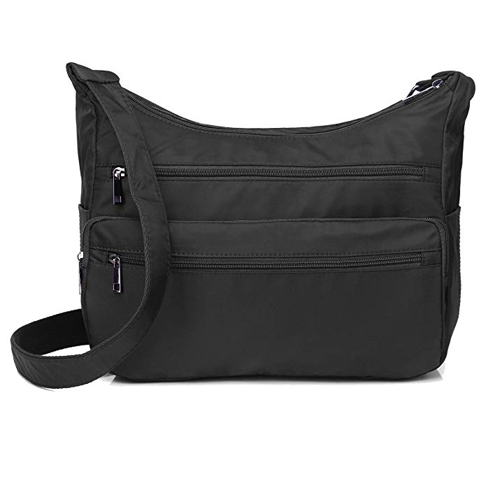 Lightweight Shoulder Bags for Women, Messenger Purses and Handbags Multi Pocket Nylon Waterproof Crossbody Bags Travel