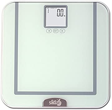 EatSmart (Silver Precision Tracker Digital Bathroom Scale w/ 400 lb. Capacity AccuTrack Software