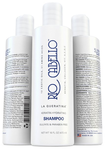 Daily Hydrating Restorative Shampoo Color-Safe - With Argan Oil Biotin 10 Exotic Oils 4 Vitamins 21 Amino Acids - Combats Dry Greasy Damaged Frizzy and Thinning Hair - Sulfate and Paraben Free