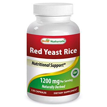 Best Naturals, Red Yeast Rice, 600 mg capsules, 120 Capsules, 2 capsules per serving/1200mg per serving