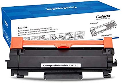 Galada Compatible Toner Cartridge Replacement for Brother TN760 TN-760 High Yield for DCP-L2550DW MFC-L2710DW HL-L2390DW MFC-L2750DW HL-L2370DWXL HL-L2370DW MFC-L2750DWXL Ink （1 Pack with Chip）