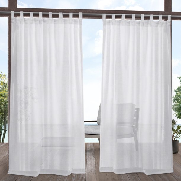 Exclusive Home Curtains 2 Pack Miami Indoor/Outdoor Tab Top Curtain Panels